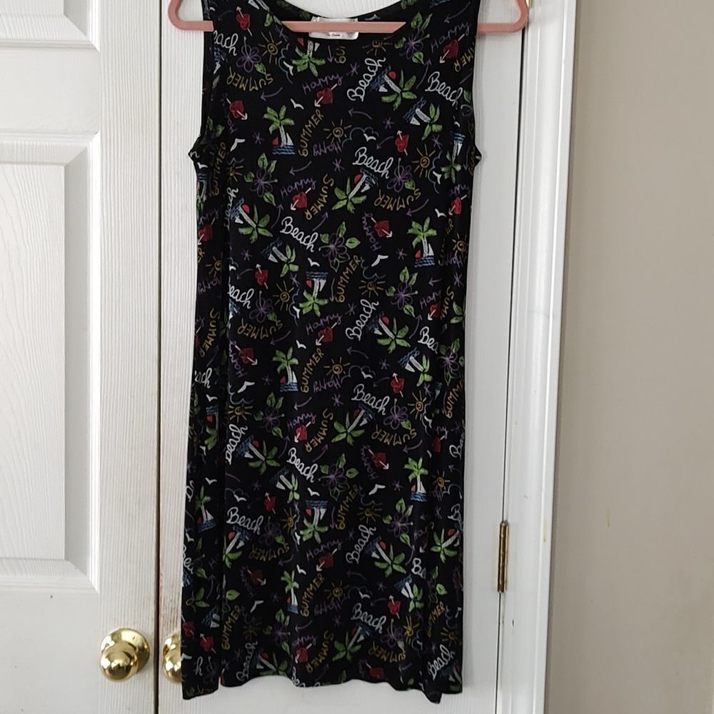 Ronni Nicole by Quida   beach  summer palm tree print dress Sz 10